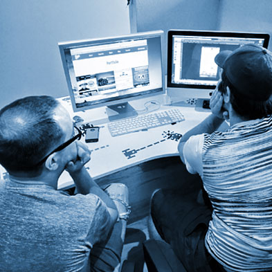 Two guys at work darker